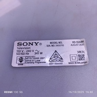 SONY KD-55A8H 55" TV MAIN BOARD,POWER SUPPLY,TCON,WIFI CARD,SENSOR BUTTON,RIBBON CARD AND SPEAKER