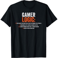 Gamer Logic, Funny Video Gamer Behavior Graphic Tee T-Shirt