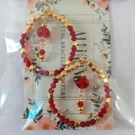 Red crystal Earrings