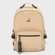 KANGOL - 英國袋鼠鑰匙圈拉鍊15吋筆電隔層經典款後背包-共2色 奶茶卡其