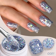 LILYCUTE 7ml Glitter Sequins Nail Gel Polish Colorful Bling Effect Soak Off UV Gel Nail Art Varnish
