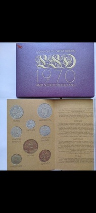 （ 1970年）英國舊便士精鑄硬幣紀念套裝.（最後一年）