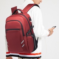 Backpack Computer Bag Laptop 17 Inch Travel Multi-Layer Waterproof Business Red Men's 410