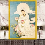 Cross Stitch Buddha Statue Line Embroidery Character Guanyin Bodhisattva White Clothes Guanyin Point