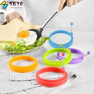 SUYO Egg Pancake Ring, Silicone Food Grade Omelette Fried Egg Molds, Round Shaper Kitchen Gadget Bre