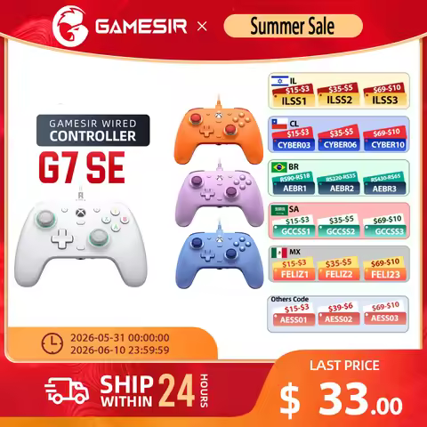 GameSir G7 SE Xbox Gaming Controller Wired Gamepad with Hall Effect Sticks for Xbox Series X, Xbox S