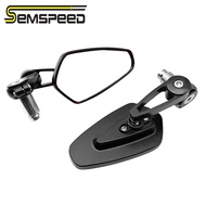 SEMSPEED 22MM Universalรถจักรยานยนต์Handelบาร์ปลายกระจกมองหลังติดแฮนด์Endกระจกข้างหลังสำหรับKawasaki
