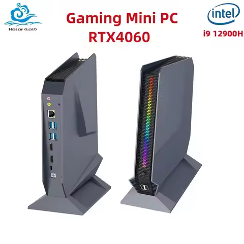 Helorpc Gaming Mini PC Intel 12th Gen i9-12900Hk Nvidia RTX4060 8G 2xDDR4 3xScreen 4K UHD WIFI Bluet