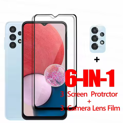 For Samsung Galaxy A13 4G Glass Samsung Galaxy A13 A23 A33 A53 A73 5G Screen Protector Full Glue Tem