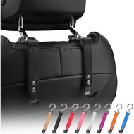 Car Hooks,Car Purse Hook,Car Headrest Hook 2 Pack Leather Headrest Hooks for car Accessories,SUS304 