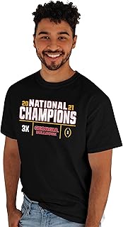 Blue 84 Men's NCAA Officially Licensed Georgia Bulldogs National Champs T-Shirt 2021-2022 3X Black