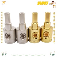 SUHU Car Audio Connector, Gold Silver Pure Copper Car Speaker Wire Terminal,  0GA 4GA 8GA Wire Reduc