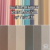 Kain Langsir Curtain Fabric Blackout 80% Lebar 59 "/150Cm (0.5Meter/Unit)✂️ (Kain Sahaja)✂️
