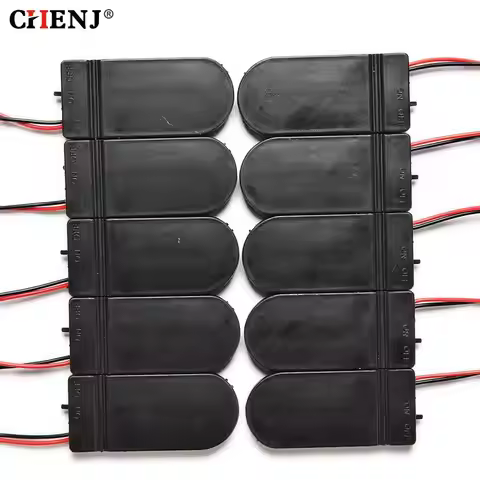 10pcs CR2032 Button Coin Cell Battery Socket Holder Case Cover With ON/OFF Switch 3V x2 6V battery S