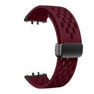 Dây Đồng Hồ Dây Silicon Khóa Nam Châm Cho Samsung Galaxy Fit 3 Dây Đeo Galaxy Fit3 Dây Cao Su Mềm Vò