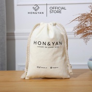 Honyan Tas Serut Kecil Tas Canvas Branded Import Ori Kantong Perhiasan