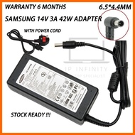 SAMSUNG 14V 3A 6.5*4.4mm S27C350H S24F350FH S19D300HY S24A450BW S24A850DW S27A850D MONITOR ADAPTER