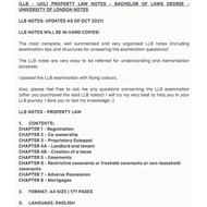 [LLB - UOL] PROPERTY LAW NOTES - BACHELOR OF LAWS DEGREE - UNIVERSITY OF LONDON NOTES