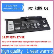 F7HVR T2T3J G4YJM 62VNH Y1FGD Battery For Dell Inspiron 7746 15-7737 N7535 17-7746 I7737 7537 CN7730