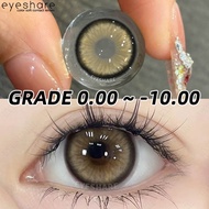 (-1,00 ~ -10,00) EYESHARE Degrees Contact Lenses Brown Gray Diamond Eyes Lens Yearly Use 2 Pieces