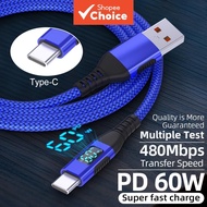 LAIHONEN USB Type C Charger Cable, USB A to USB C Fast Charging Cable, 60W Nylon Braided Cable for S