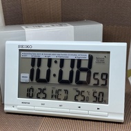 [Original] Seiko Clock QHL090L Digital Light Blue Thermometer Hygrometer Snooze Desk Table Clock QHL090