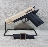mainan pistol anak Dcobra - P377 BlackMamba - Hitam slide Tan