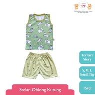 LIBBY Stelan Oblong Kutung Motif Terrace Story(1 stel)