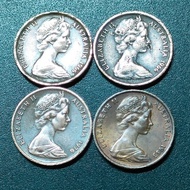 Queen Elizabeth II 1 Cent 1966 -1983 ( 4 Coins )
