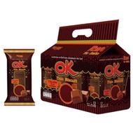 โอเคทิน บิสกิต ขนมปัง อบกรอบ ชนิดแผ่นบาง 1แพ็ค*12ซอง  OK Thin Biscuit