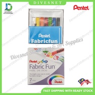 Pentel Arts Fabric Pastel Dye Sticks - 7 Colors (PTS-7) / 15 Colors (PTS-15)