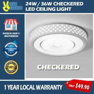 24W / 36W Checkered Design LED Ceiling Light