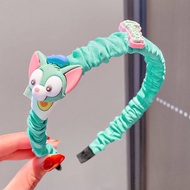 Cartoon Princess Childrens Hair Bands Korean Style Fabric Pleated Headband for Kids Cute Baby Girl F