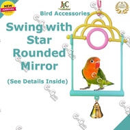 JTC Bird Accessories: Swing With ROUNDED MIRROR (brd) Bird Cage Decoration