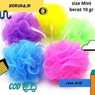 Spons Mandi MINI Jaring / Spons Mandi Badan / Shower Puff / Spons Jaring Warna / Spons Mandi GosoK