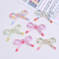 10pcs Transparent Bow Knots Resin Charms for DIY (8-314)