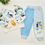 Estampo|Meiao Bluey 3-4y 110cm Long-Sleeved Suit Children's Miaomiao Dog Briguo Clothing Clothes