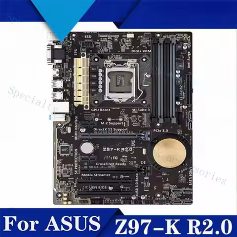 A+FOR ASUS Z97-K R2.0 MotherBoard Socket LGA1150 INTEL DDR3 Tested 100％ can work