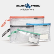 Huajie File Organizer Mesh Pouch | Zip Pouch | Mesh Zipper Bag | Pencil Case | Cosmetic Bag | Docume