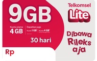 Promo Kartu Perdana Internet Telkomsel Lite | 30 Hari-an - 9GB