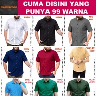 KEMEJA MERAH 99 COLORS 10XL 9XL 8XL 7XL 6XL 5XL 4XL 3XL XXL XL LMS XS Jumbo Shirt BIG Size Men's Shi