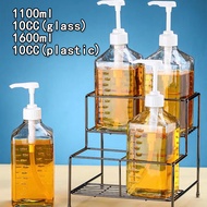 Sugar Pressure Bottle ContainerFructose Squeeze BottleSyrup Dispenser10cc pump1600/1100ml