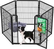 FXW Homeplus Dog Playpen Designed for Indoor Use, 32" Height for Medium Dogs, Black│Patented