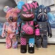 Be @ rbrick Building Block Bear Rainbow Bear bearbrick 400% Cobrick Bear ABS Material Joint Movable High-End Hand-Made Ornaments Trendy Play Model Doll Gift