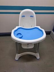 myheart 折疊式兒童安全餐椅/多功能可調式兒童餐椅 藍色