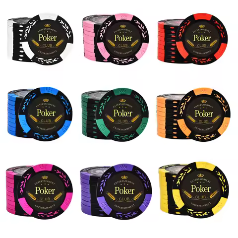 10PCS/Lot 14g Texas Poker Chips Coins Blank Poker Chips Professional Casino Club Party Entertainment