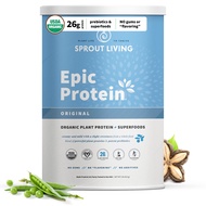 Sprout Living, Epic Protein, Plant Based Protein & Superfoods Powder, Original, Unflavored | Organic