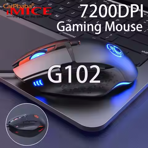 Carpbaba Q01T91 7200DPI PC Wired Portable Gaming Mice Programmable Peripheral Esports Mouse Game Mou
