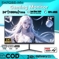 EXPOSE  Gaming Monitor Curved 100HZ 1080P IPS PC Monitor  With Speaker (24")