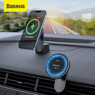 Baseus Magnetic Car Phone Holder Wireless Charger for iPhone 13 iPhone 12 Pro Max Wireless Charging Car Charger Phone Holder